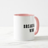Mug Petit-déjeuner Vin Drôle Cute Trendy Citation Café (Devant droit)
