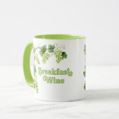 Mug Petit-déjeuner Vin drôle tendance (Devant gauche)