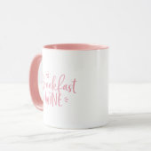 Mug Petit-déjeuner Vin Funny Pink Trendy Citation (Devant gauche)