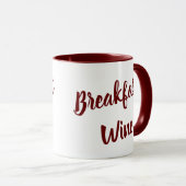 Mug Petit-déjeuner Vins amusants (Devant droit)