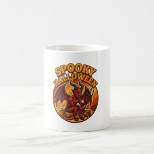 Mug Petit Diable Effrayant Design Rétro Halloween