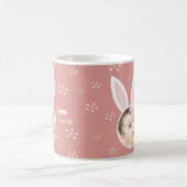 Mug Petit Enfant Photo avec Bunny Ears + Nom Pâques ro (Centre)