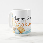 Mug Petit explorateur côtier 4e anniversaire pour garç (Devant gauche)