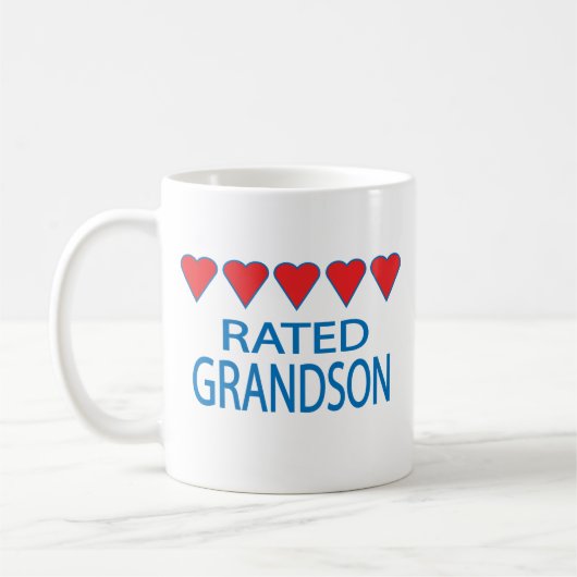 Mug Petit-fils au cœur Quintuple (Gauche)