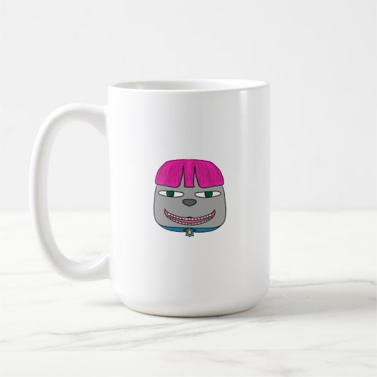 Mug Petit garçon avec cheveux roses et expressionniste (Gauche)