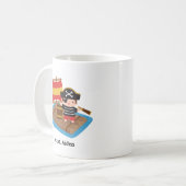 Mug Petit Garçon Pirate Capitaine Wood Raft Nom des en (Devant gauche)