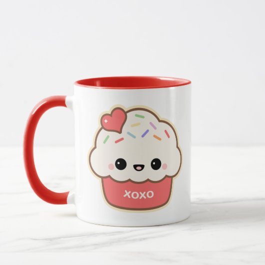 Mug Petit gâteau mignon de coeur (Gauche)