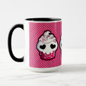 Mug Petit gâteau rose de crâne (Gauche)