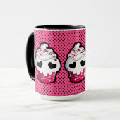 Mug Petit gâteau rose de crâne (Devant gauche)