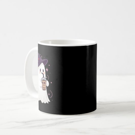 Mug Petit Ghost Ice Café Éffrayante saison mignonne Gh (Devant gauche)
