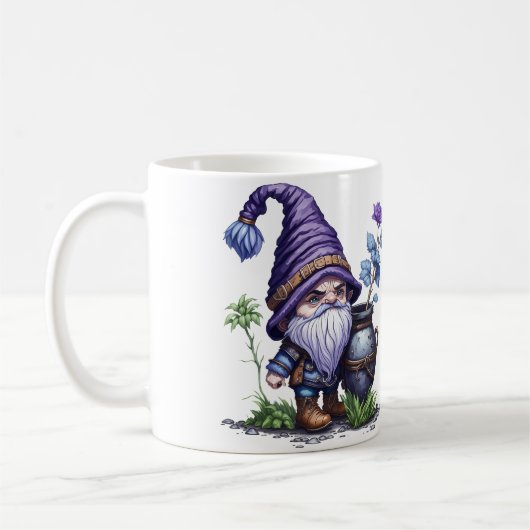 Mug Petit gnome violet en colère (Gauche)