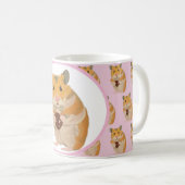 Mug Petit hamster mignon tenant un oeuf de Pâques (Devant droit)