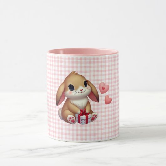 Mug Petit lapin lapin lapin de la Saint-Valentin (Centre)