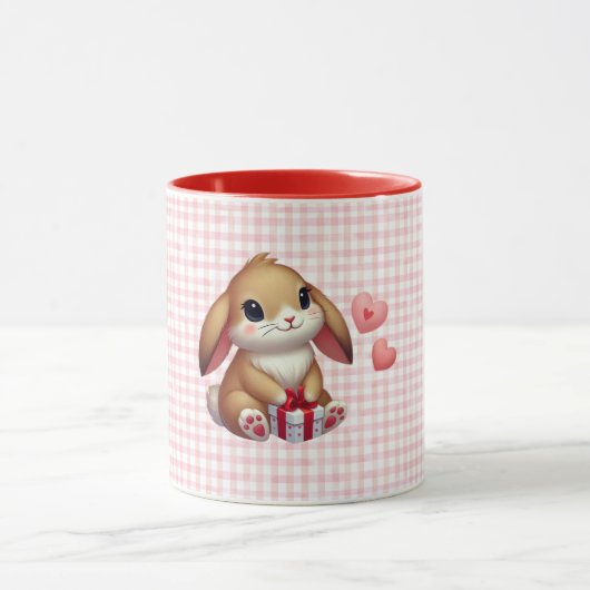 Mug Petit lapin lapin lapin de la Saint-Valentin (Centre)