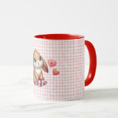 Mug Petit lapin lapin lapin de la Saint-Valentin (Devant droit)