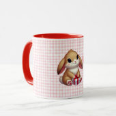 Mug Petit lapin lapin lapin de la Saint-Valentin (Devant gauche)