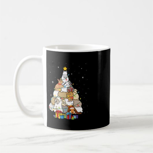 Mug petit lapin mignon arbre de noël (Gauche)