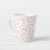 Mug Petit Latte Étoiles Or Rose Délicat (Angle gauche)