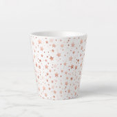 Mug Petit Latte Étoiles Or Rose Délicat (Devant)