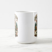 Mug Petit mais puissant hérisson rétro de camping d'av (Centre)