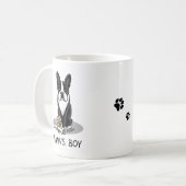 Mug Petit Mama's Boy Boston Terrier (noir) (Devant gauche)