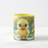 Mug Petit oiseau doux prés jaune fleurs (Centre)