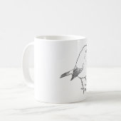 Mug Petit oiseau rouge-gorge linéaire (Devant gauche)