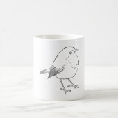 Mug Petit oiseau rouge-gorge linéaire (Centre)