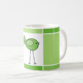 Mug petit oiseau vert (Devant droit)