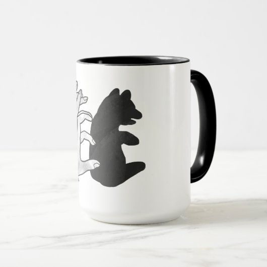 Mug Petit ours Ours Silhouette Main (Devant droit)