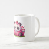Mug Petit Panda Mignon avec Fraise (Devant droit)