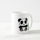 Mug Petit panda mignon avec Monogramme à bâtonnet de b (Devant droit)