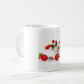 Mug Petit Papillon Chien Noël Santa Hat (Devant gauche)