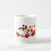 Mug Petit Papillon Chien Noël Santa Hat (Centre)