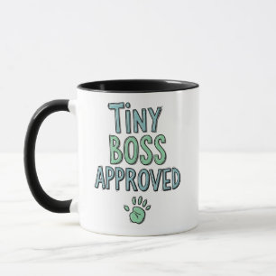 Mug Petit Patron Approuvé Empreinte de Patte Mignonne