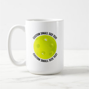 Mug Petit pickleball personnalisé en texte 450 ml pers