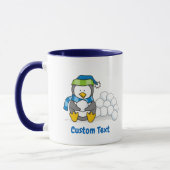 Mug Petit pingouin assis avec boule de neige (Gauche)