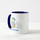 Mug Petit pingouin assis avec boule de neige (Devant gauche)