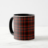 Mug Petit plaid de tartan rouge noir d'or jaune (Devant gauche)