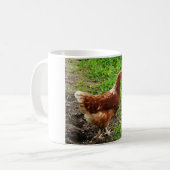 Mug Petit poulet rouge - couche libre d'oeufs de gamme (Devant gauche)