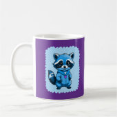 Mug Petit Raccoon En Musique Bleue (Gauche)