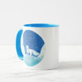 Mug Petit renard arctique (Vulpes lagopus) bleu pâle (Devant gauche)