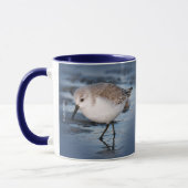 Mug Petit Sanderling mignon à la plage (Gauche)