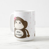 Mug Petit Singe À Cheveux Rose (Devant gauche)