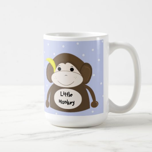 Mug Petit singe à la banane jaune (Droite)