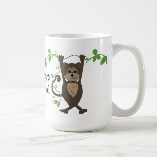 Mug Petit singe accroché à la vigne (Droite)