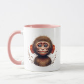 Mug Petit singe drôle de grimace. (Gauche)