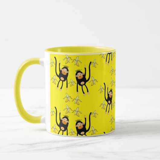 Mug Petit Singe Et Bananes (Gauche)