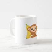 Mug Petit singe mignon et banane (Devant gauche)