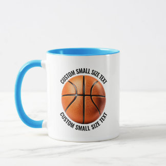 Mug Petit texte BLEU CLAIR Combo 11oz Basketball perso
